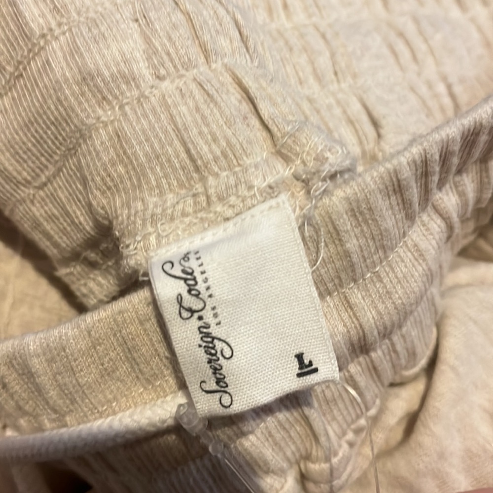 Soverign Code Oatmeal Color Cotton Drawstring Shorts size Large - Picture 8 of 8